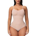 1 Piece Solid Seamless Brief Shaping Shapewear Bodysuit, Tummy Control Butt Lifting Slimmer Body Shaper, Women's Underwear