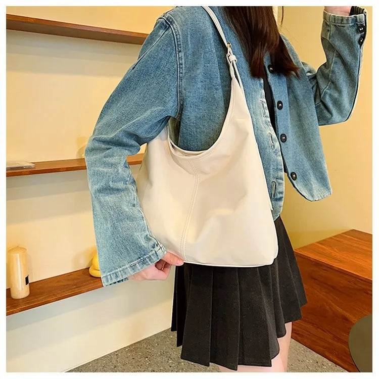 HOMEFISH New Tote bag hand bill of lading shoulder women's bag retro simple large bag Tote bag